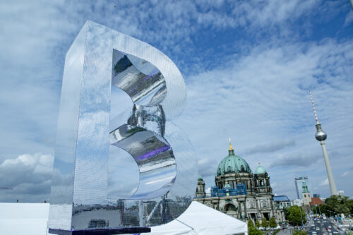 Bertelsmann Party 2019, Glitzer B auf der Dachterrasse